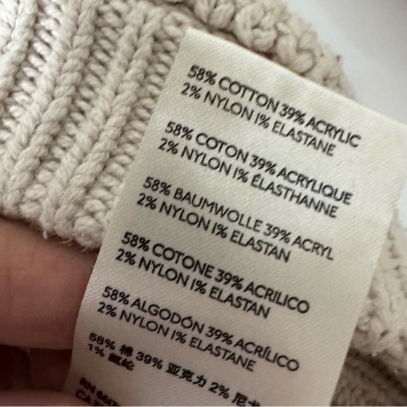 Free People Cream V-Neck Sweater - Picture 6 of 6